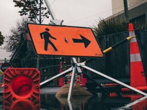 Flooding with sign CR Casey Horner on Unsplash