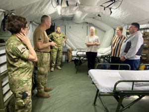 Ward tent during 2024 joint surgical field exercise between the Defence Force and Te Whatu Ora