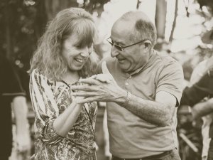 Older people dancing