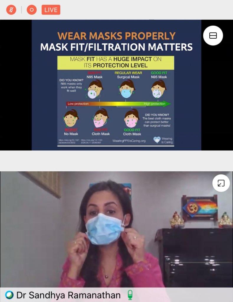 Sandhya Ramanathan Mask fitting presentation 24 April 2021