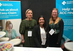 Southern Cross Health Society member advocate specialist Donna Woodhall, advocate support specialist Caroline Prasad and easy claim relationship manager Bailey Cockerton [Image: NZD]